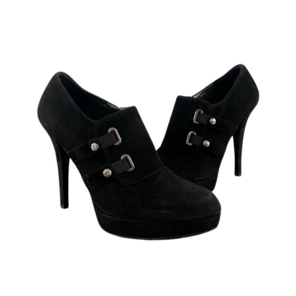 Stuart Weitzman Shoes - Stuart Weitzman Black Suede Buckle Pumps - Size 8